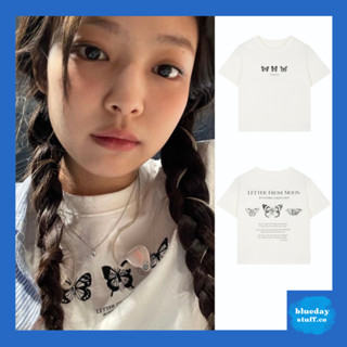 [พร้อมส่ง/ของแท้100%] LETTER FROM MOON - Triple Butterfly Embroidered Short Sleeve T-Shirt