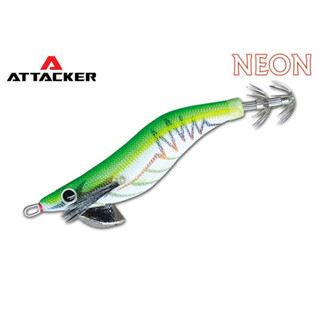 โยกุ้งเรืองแสง เหยื่อปลอมตกหมึก #3.0 ATTACKER “NEON SQUID JIG “