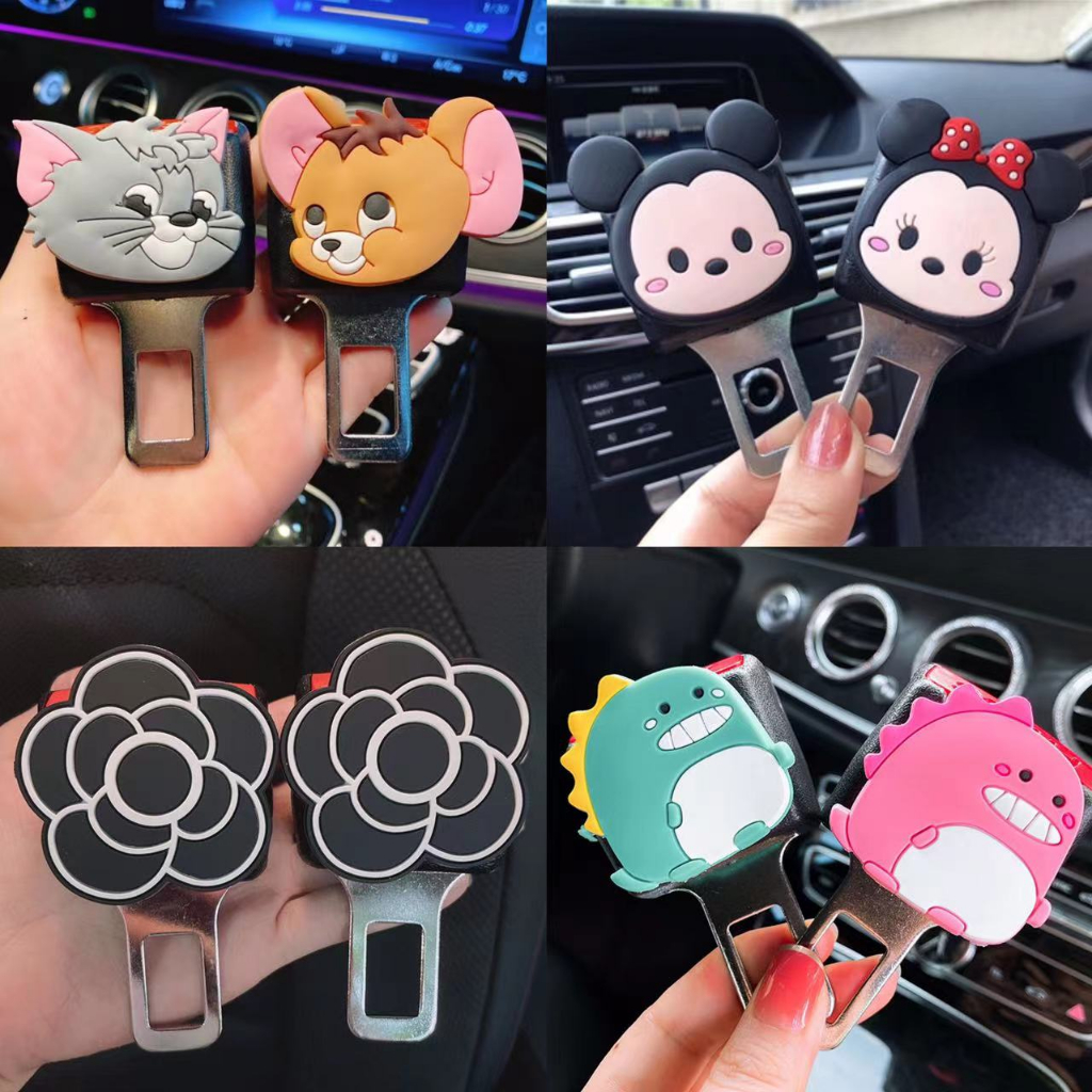 2PCS หัวเข็มขัดนิรภัยตัดเสียงเตือน/หัวเสียบเข็มขัดนิรภัย/เสียบเบลท์หลอก หัวเข็มขัดนิรภัย หัวเสียบตัดเสียง หัวเสียบตัดเสียงเตื
