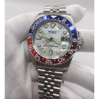 Seiko Mod Pepsi GMT Master Prospex Edition 4 เข็ม สาย Jubilee