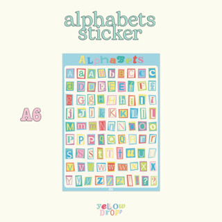 collage alphabets sticker (A6)