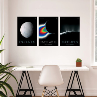 เอนเซลาดัส - Enceladus Poster - NASA ภาพจากนาซ่า our solar system poster series ขนาด 12x18 นิ้ว