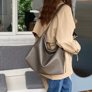 [ใช้2โค้ดส่งฟรี+ลดเพิ่ม]ส่งจากไทย 5 สีกระเป๋าหนังสะพายใบใหญ่ Oversized bag ลุคเกาหลี F133