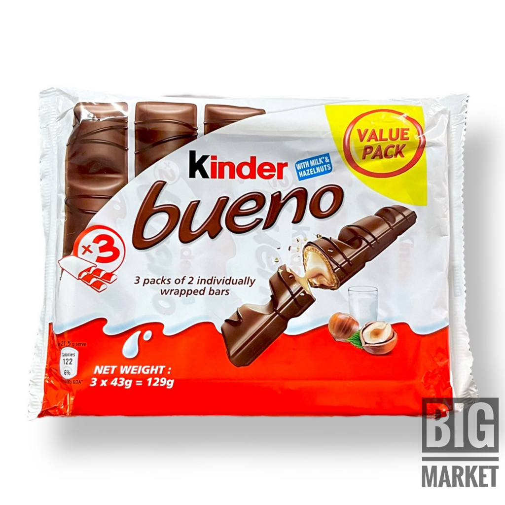 kinder bueno เวเฟอร์เคลือบช็อกโกแลต