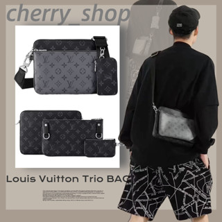 🔥Hot หลุยส์วิตตอง🍒Louis Vuitton TRIO messenger bag🍒ผู้ชาย / กระเป๋าแมสเซนเจอร์ / 3 in 1/กระเป๋าแมสเซนเจอร์🍒