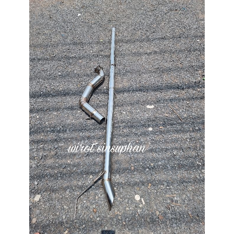 ท่อทั้งเส้นหน้าเพลาโบF55 ดีแม็กเก่าปี2005-2011คอ3นิ้วออก2.5นิ้ว