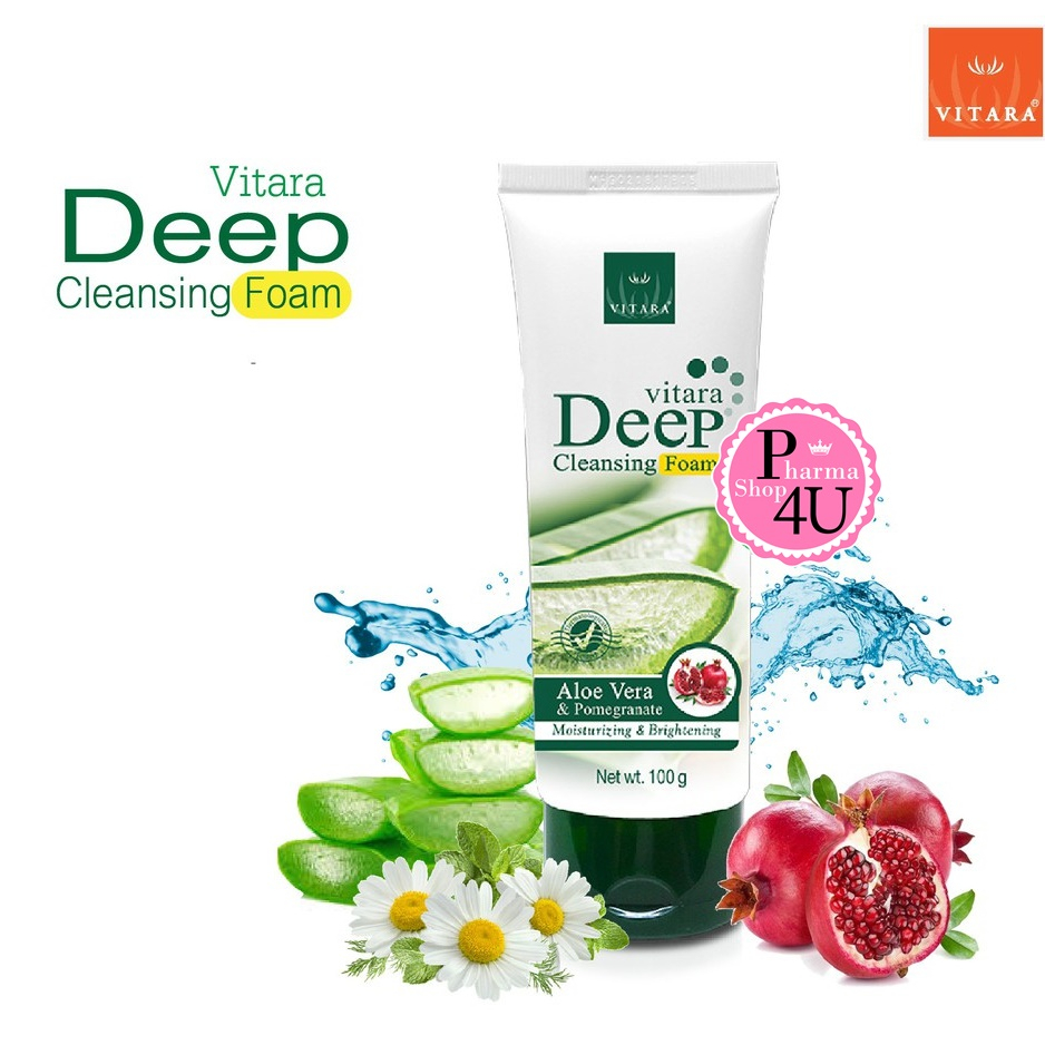 พร้อมส่ง!! Vitara Deep Cleansing Foam 100 g. โฟมล้างหน้าเพื่อผิวนุ่ม เนียนใส รับหน้าหนาว #156