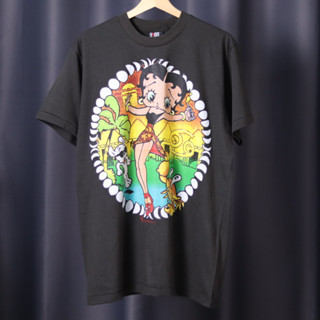 เสื้อยืดการ์ตูน เบ็ตตี้ บู๊พ (Betty Boop) สไตล์วินเทจ ผ้าฝอก (M/L/XL)