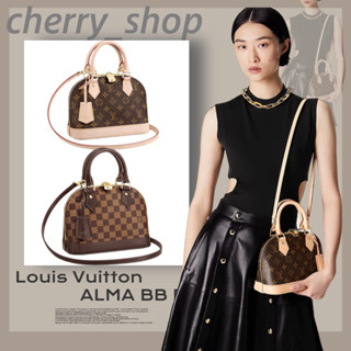 หลุยส์วิตตอง🍒Louis Vuitton ALMA BB Bag💯LV กระเป๋าถือสตรีมีสายสะพายถอดได้ สะพายไหล่หรือสะพายข้าง🍒