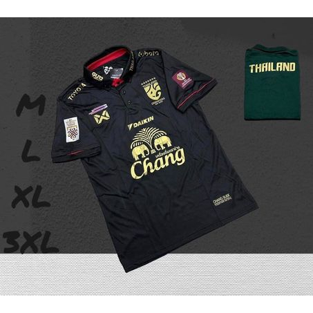 เสื้อบอลทีมชาติไทย สีดำ (พร้อมส่ง/มีเก็บเงินปลายทาง)