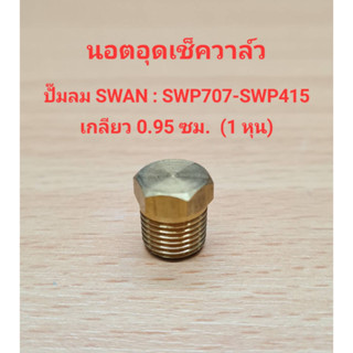 นอตอุดเช็ควาล์ว อะไหล่ปั๊มลม SWAN รุ่น SWP-307 - SWP415 (7.5-15 HP) ตัวปิดเช็ควาล์ว