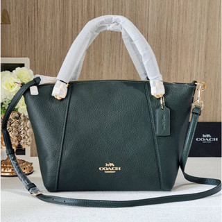 💚แท้💯 พร้อมส่ง💚พัดหนังใหญ่ COACH C6230 KACEY SATCHEL IN SIGNATURE CANVAS