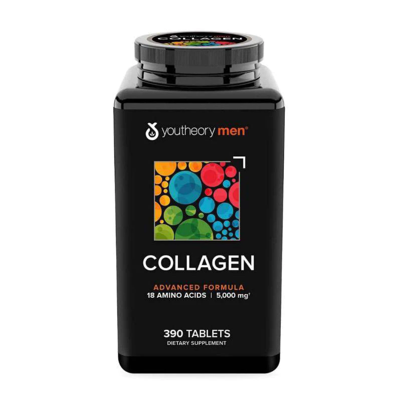 Youtheory collagen Menกระปุกดำสำหรับผู้ชาย 390 เม็ด (Exp.02/28)