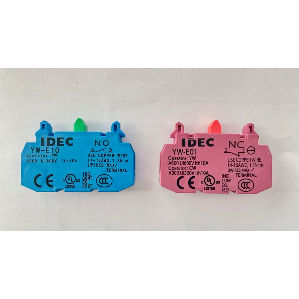 YW-E10 NO / YW-E01 NC IDEC คอนแทคบล็อค