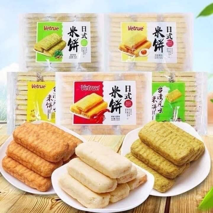 ❗ค่าส่งถูก❗ขนมไต้หวัน แครกเกอร์ไต้หวัน มี 4 รสชาติ รสไข่เค็ม รสชีส รสกุ้ง รสผัก vetrue เค้กข้าวอบกรอบ โดโซะ ห่อใหญ่