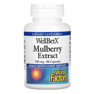 สารสกัดมัลเบอรี่ ต้านอนุมูลอิสระ Natural Factors, WellBetX, Mulberry Extract