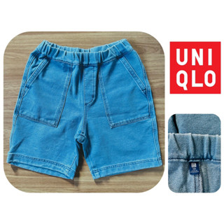 กางเกงยีนส์ขาสั้น ผ้าเดนิม uniqlo size 120