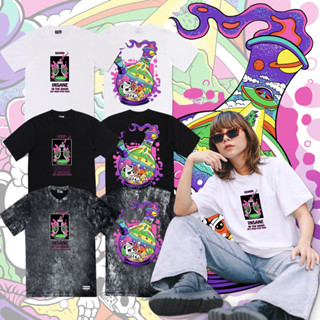 BEHIND เสื้อยืด แขนสั้น “ INSANE IN THE BRAIN “ แนวสตรีท Oversize เสื้อยืดชาย หญิง