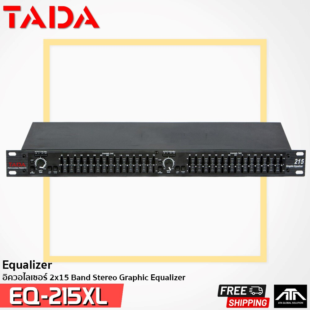 TADA EQ-215 EQ215 Dual Channel 15-Band Equalizer 1U Rack Mount - intl อีคิว อีควาไรเซอร์
