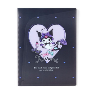 Sanrio Clear File with Pockets Kuromi แฟ้ม4+1ซองกระดุม Size is approx. 23.5 × 1× 31cm