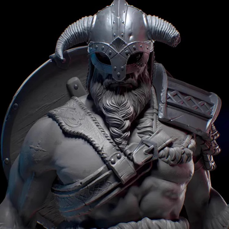 [โมเดลไม่ทำสี] [Kratos "Viking" God of War] 3D printing model