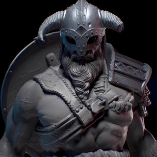 [โมเดลไม่ทำสี] [Kratos "Viking" God of War] 3D printing model