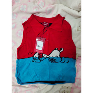 เสื้อยืดแขนกุด Snoopy ของใหม่ป้ายห้อย น่ารัก