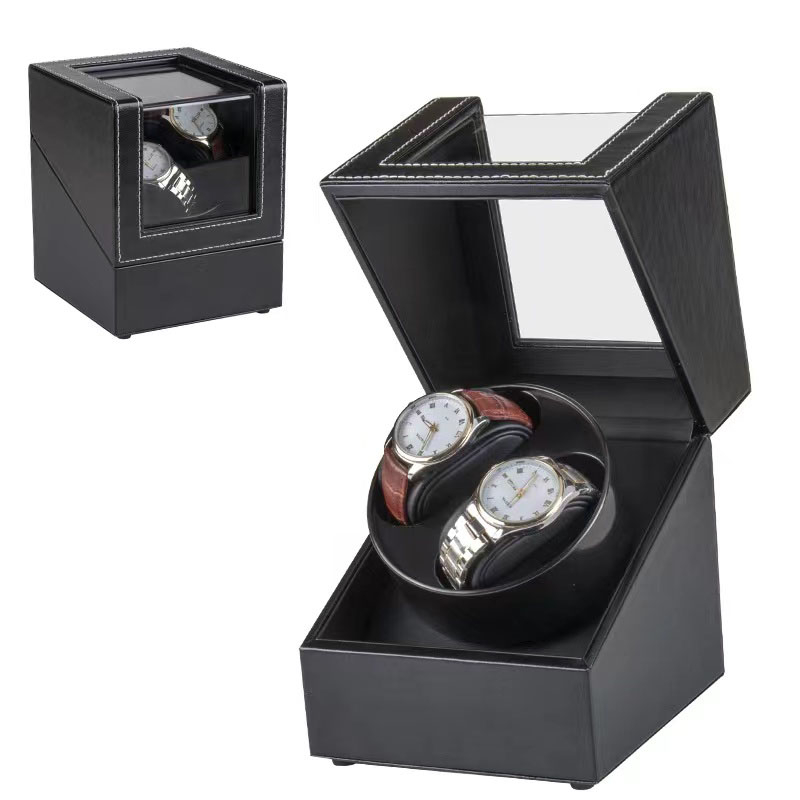 *พร้อมส่ง*กล่องใส่นาฬิกา กล่องนาฬิกา Watch Box กล่องหมุนนาฬิกา 2 เรือน  watch winder
