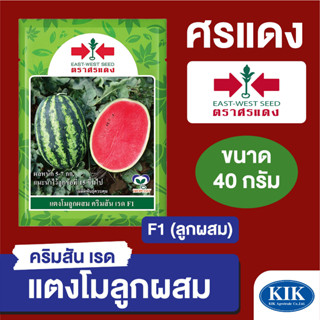 เมล็ดพันธุ์ ผักซอง ศรแดง แตงโม คริมสันเรด บรรจุ 40 กรัม