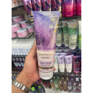 Bath &amp; Body Works AMETHYST WAVES Body Cream 226 g. ของแท้