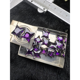 cz 4 Star Amethyst 10x10mm 2 pieces