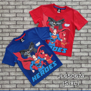 เสื้อยืดเด็กชาย จากแบรนด์ Justice Leagueสำหรับเด็กชาย 4-10 ปี สินค้าพร้อมส่ง JL650674 (S-XL)