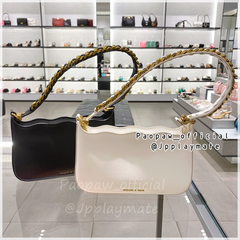 กระเป๋า Charles &amp; Keith รุ่น Braided Chain-Link Wavy Bag :  CK2-20271135 แท้จากชอป พร้อมถุงกระดาษ