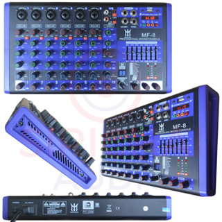 Mixer interface มิกเซอร์ MIMOZA รุ่น MF8 เอฟเฟคแท้99dsp อีควอไรเซอร์7bands บลูทูธUSB แจ๊ค8input COMBO