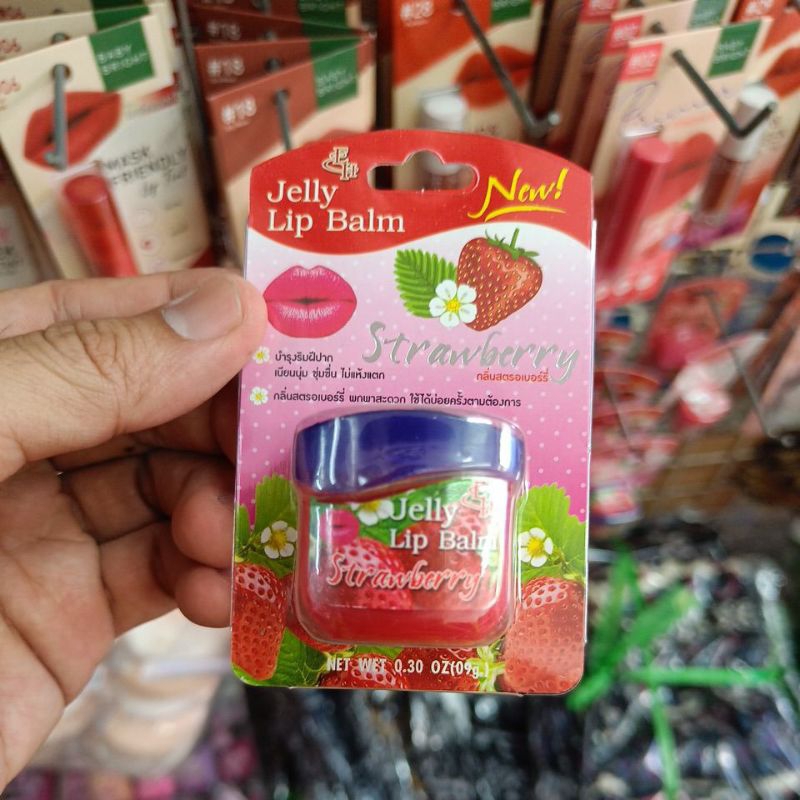 Jelly Lip Balm 9g(1ชิ้น)สีสตอเบอรี่