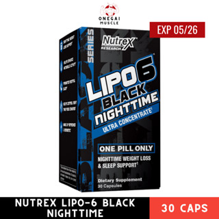 โปรร้านเปิดใหม่✨ Nutrex Lipo-6 Black Nighttime 30 servings Nighttime Weight Loss &amp; Sleep Support EXP 05/26