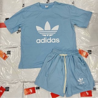 ชุดเซ็ตเสื้อยืด​+ กางเกงขาสั้น​ สกรีน​ adidas