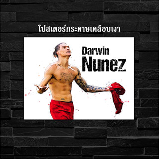 ภาพโปสเตอร์ สำหรับตกแต่งติดผนังพิมพ์บนกระดาษโฟโต้ Liverpool Darwin Nunez ดาร์วิน นุญเญซ