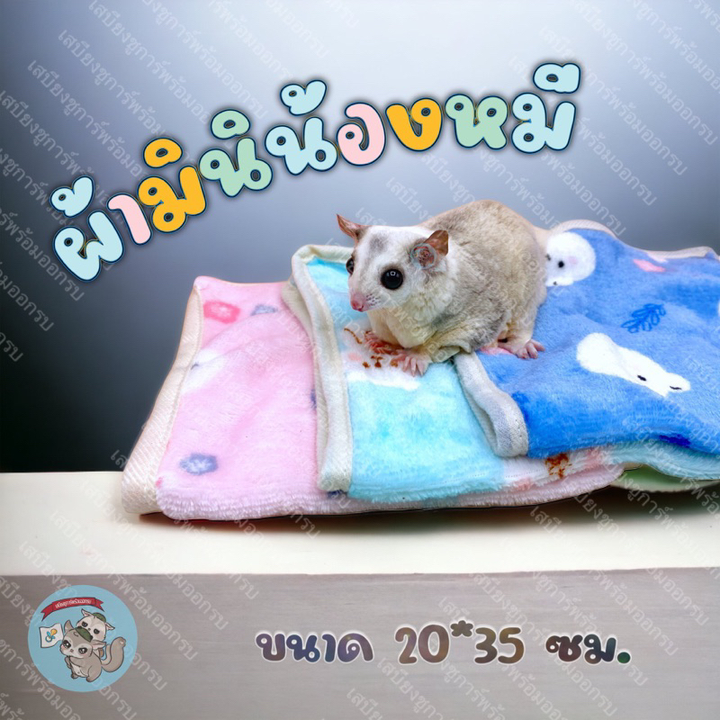 V ( ผ้าหมีมินิ 20*35 ซม. )ผ้าชูก้า ผ้าสัตว์เล็ก