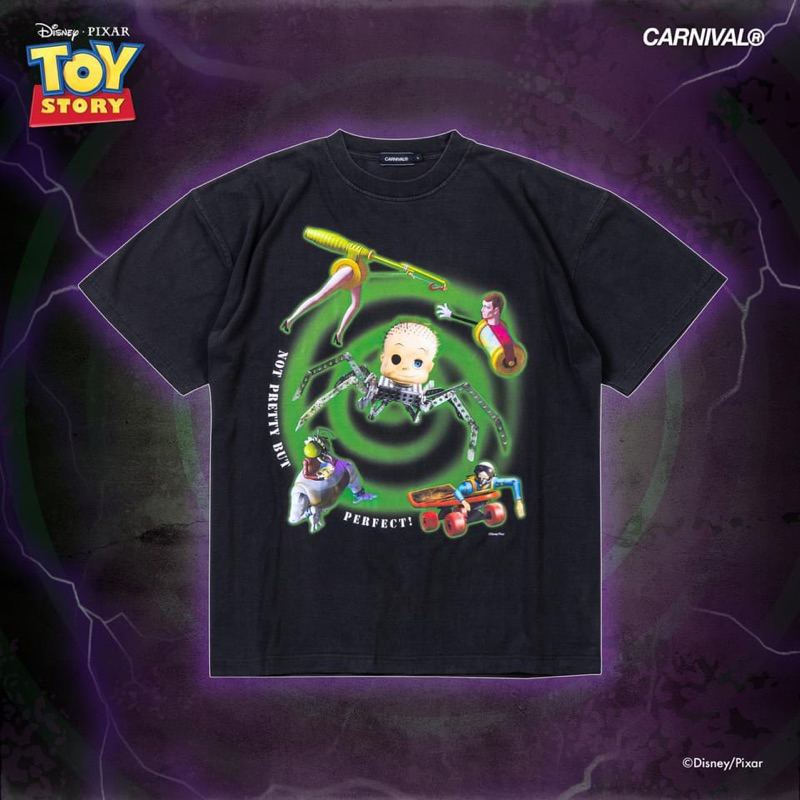 CARNIVAL X TOY STORY SID TOY OVERSIZED T-SHIRT BLACK