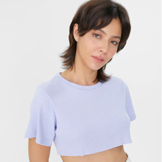 Sleepy Murphy เสื้อครอป สีฟ้า Cropped Top - Powder Blue