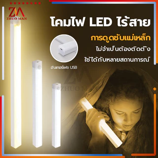 โคมไฟ LED ไร้สาย ไฟเซ็นเซอร์ ไฟอัตโนมัติ 20/30/50W ไม่ต้องใช้ถ่าน ติดตั้งง่าย ชาร์จ 1ครั้งอยู่ได้ 1เดือน