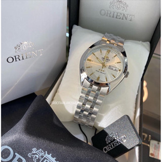 [ผ่อนเดือนละ459]🎁ORIENT นาฬิกาข้อมือผู้ชาย สายสแตนเลส รุ่น AB0F12S - สีเงิน ของแท้ 100% ประกัน 1 ปี