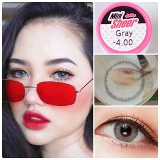 คอนแทคเลนส์ รุ่น Mini Sheer สีเทา/ตาล Gray/Brown มีค่าสายตา (0.00)-(10.00)