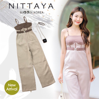 ราคาถูกที่สุด!! NITTAYA จั้มผ้าซาตินขายาวทรูโทน เรียบหรู ดูแพง