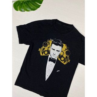 เสื้อยืด Justin Timberlake ลาย The 20/20 Experience สีดำ ลายหน้าหลัง สวยๆ สภาพใหม่ Size M