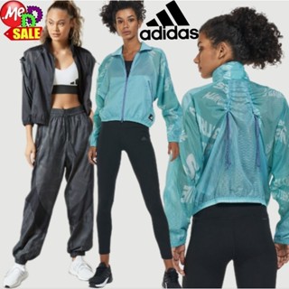 Adidas - ใหม่ เสื้อแจ็คเก็ตน้ำหนักเบา เชือกรูดไหล่/หลังปรับความยาวได้ ADIDAS WOVEN LIGHTWEIGHT JACKET H39730 GT2103