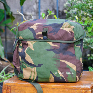 กระเป๋าสะพายข้าง Genuine British Army S10 S6 Gas Mask Bag DPM Camo Haversack วัสดุไนลอน กันน้ำ100% กองทัพ อังกฤษ