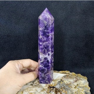 แท่งหินเชฟรอนอเมธิสต์ หินอเมทิสต์ อเมทิสต์(chevron Amethyst)Amethyst สูง 17 ซม.กว้าง 3.6 ซม.หนา 3.4 ซม.น้ำหนัก 369.3 g.