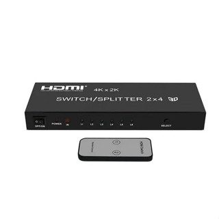 HD 2x4 hdmi 2.0 Switch/Splitter hdmi 2 in 4 Out 4K/2K/ 3D